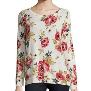 Joie cashmere floral sweater